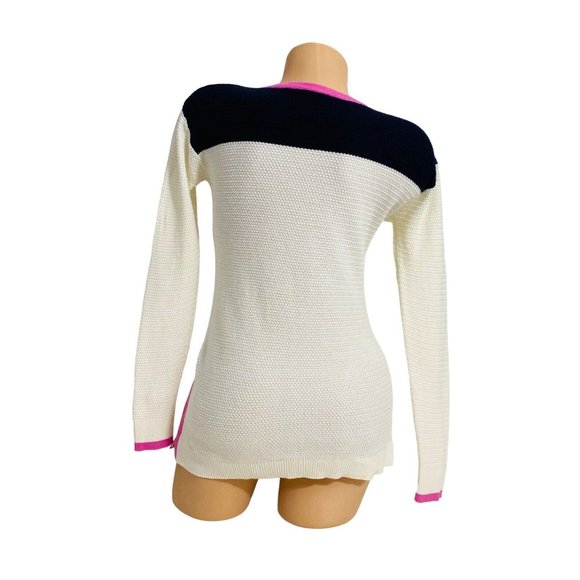 Talbots Women's P Petite Sweater Sides Zipper Long Sleeve Crew Neck Pullover‎ - Picture 5 of 7